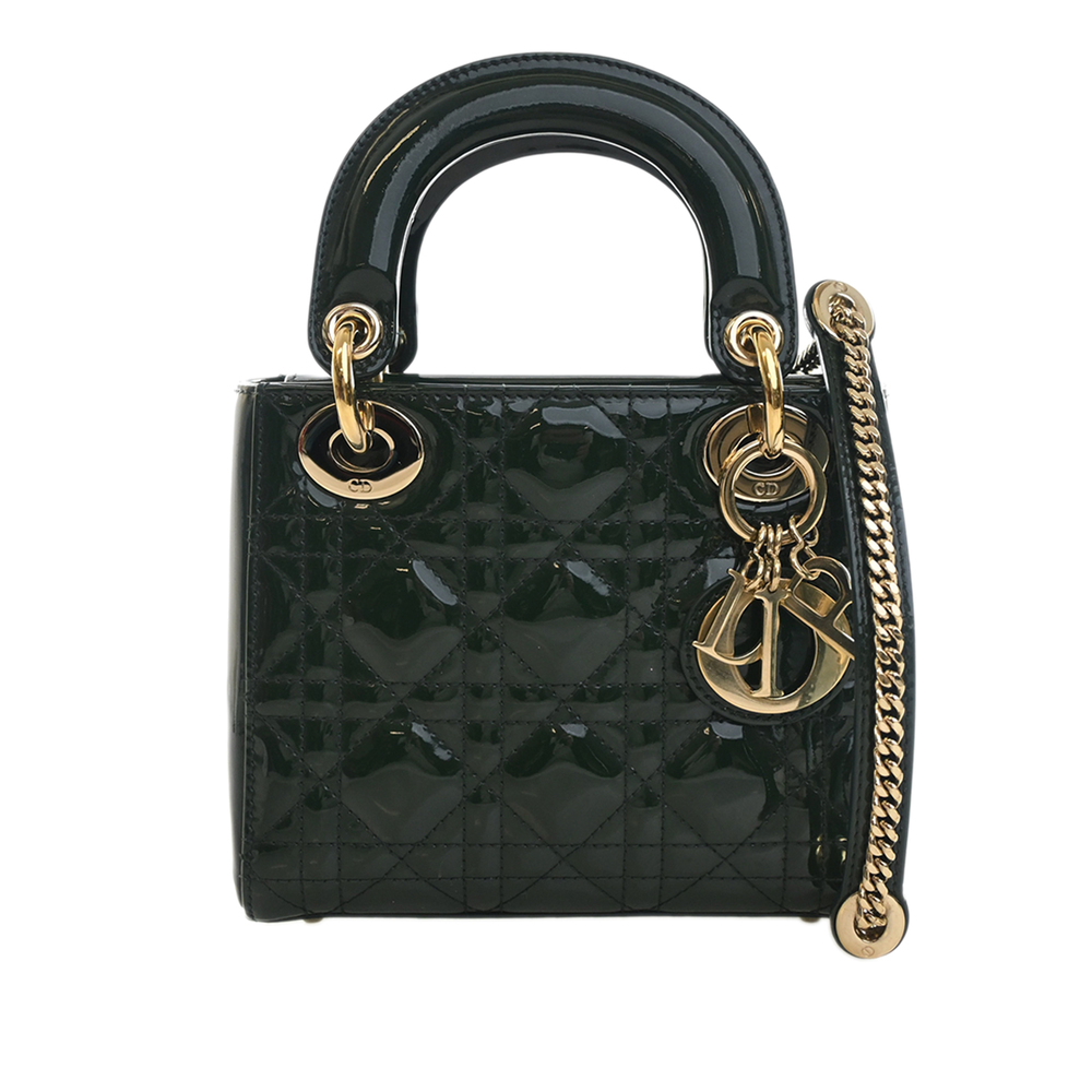 Pre-Loved Dior Mini Patent Cannage Lady Dior